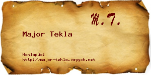Major Tekla névjegykártya