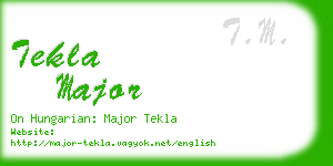 tekla major business card